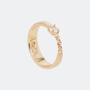 Anekke - złoty pierścionek Swarovski - Lunula Dream Shop